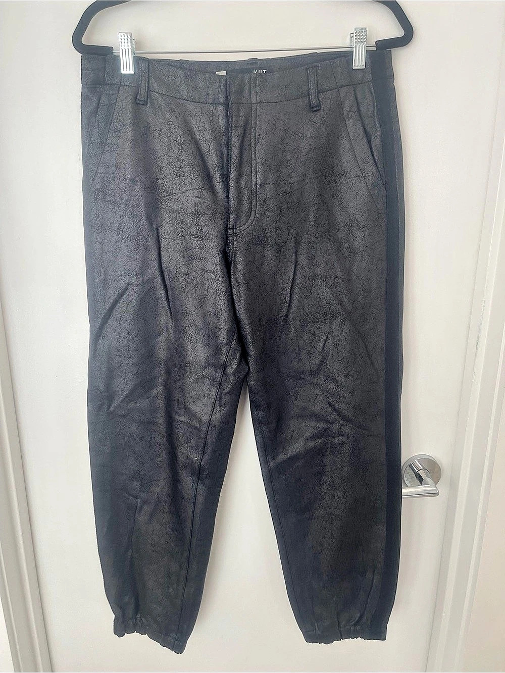 KUT from the Kloth Frida Slim Track Pant Black Size 10